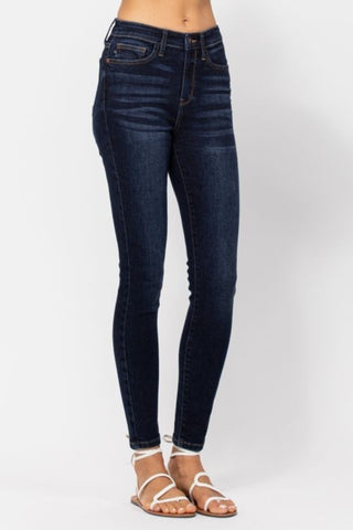 Full Size High Waist Handsand Skinny Jeans Divacious