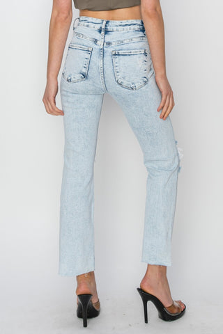 High Rise Distressed Ankle Jeans Divacious