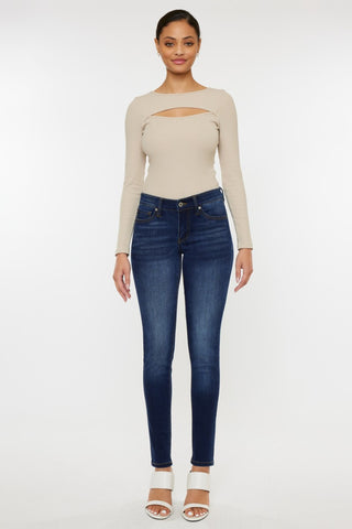 Kancan Mid Rise Gradient Skinny Jeans Divacious