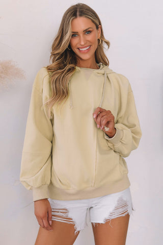 Drawstring Long Sleeve Hoodie Divacious