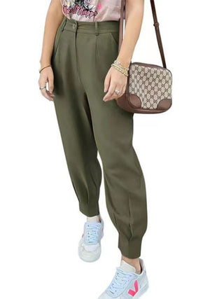 High Waist Cropped Pants Divacious