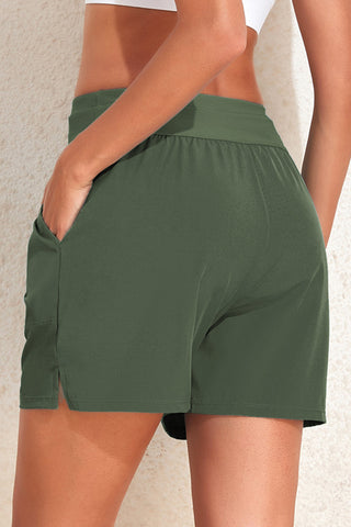 Drawstring Swim Shorts with Pockets Divacious