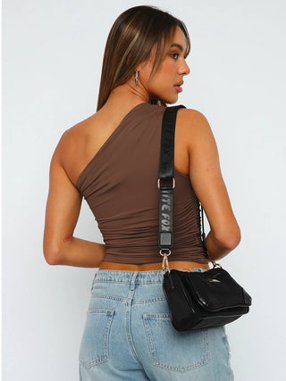 Ruched One Shoulder Tank Divacious