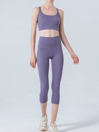 Wide Waistband Cropped Sports Leggings Trendsi