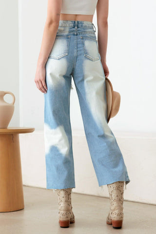 Litz La Frayed Cut Distressed Jeans - Divacious