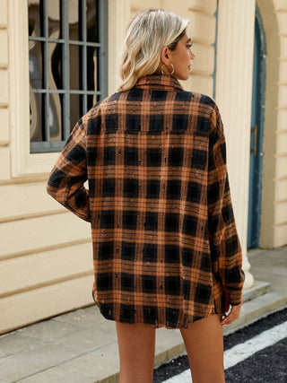 Plaid Button Up Long Sleeve Shirt Divacious