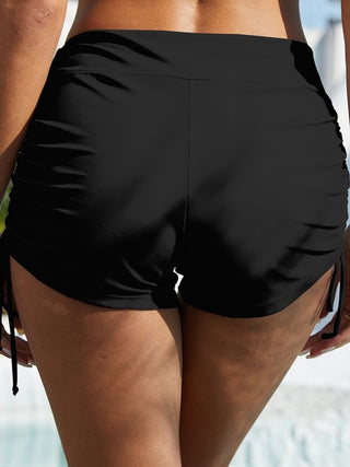 FAM-FAM Drawstring Mid-Rise Waist Swim Shorts Divacious