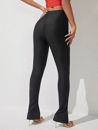 High Waist Slit Skinny Pants Divacious