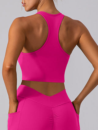 Square Neck Racerback Cropped Tank Trendsi