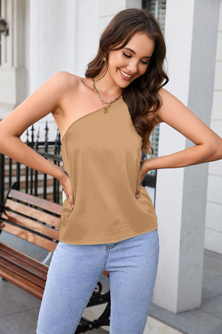 One Shoulder Sleeveless Top Divacious