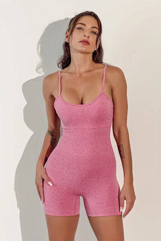 Spaghetti Strap Active Romper Divacious