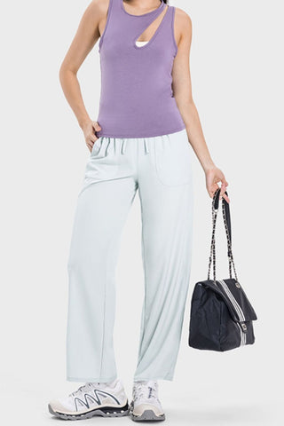 Millennia Drawstring Pocketed Active Pants Trendsi