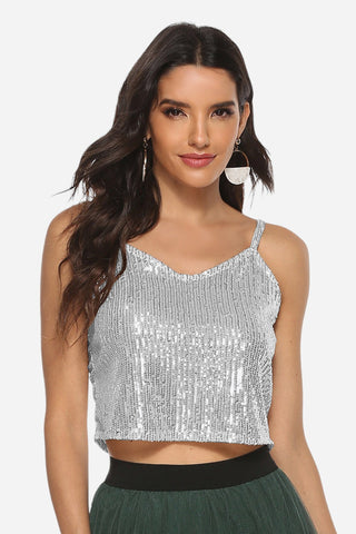 Sequin Cropped Cami Divacious