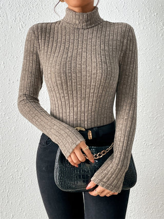 Turtleneck Long Sleeve T-Shirt - Divacious