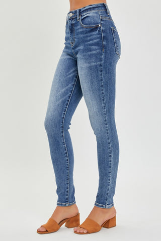 Full Size Mid Rise Ankle Skinny Jeans Divacious