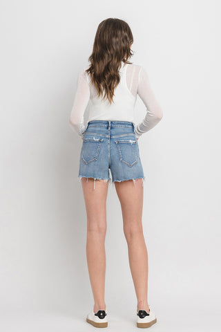 Vervet by Flying Monkey High Rise Denim Shorts Divacious