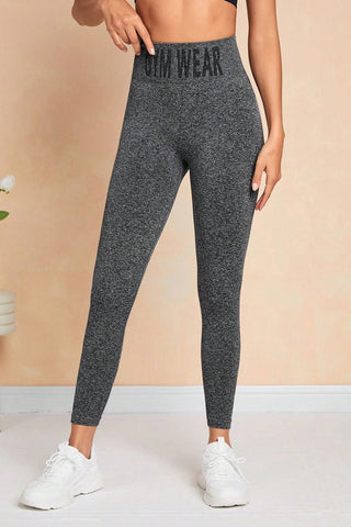 GYM WEAR High Waist Active Leggings Trendsi