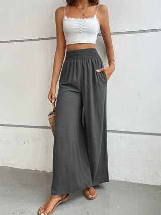 Wide Waistband Relax Fit Long Pants Divacious