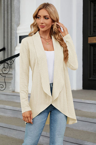 Open Front Long Sleeve Cardigan Divacious