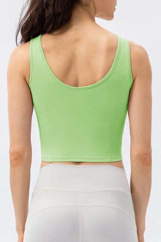 Round Neck Wide Strap Active Tank Trendsi