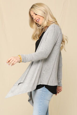 Celeste Full Size Open Front Knit Cardigan Divacious