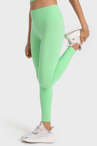 Millennia High-Rise Wide Waistband Yoga Leggings Trendsi