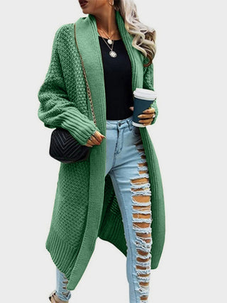 Open Front Long Sleeve Cardigan Divacious