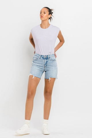 Vervet by Flying Monkey High Rise Denim Shorts Divacious