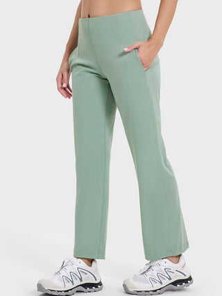 Millennia Pocketed High Waist Active Pants Trendsi