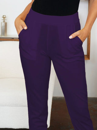 Pocketed High Waist Skinny Pants Divacious