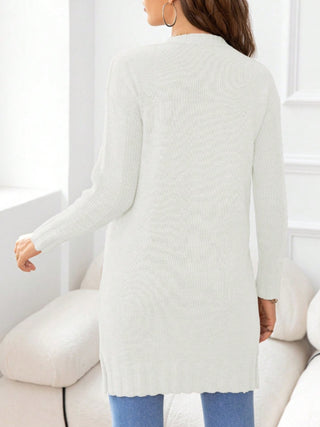 Open Front Long Sleeve Cardigan Divacious