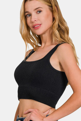 Ribbed Seamless Tank with Pads Divacious