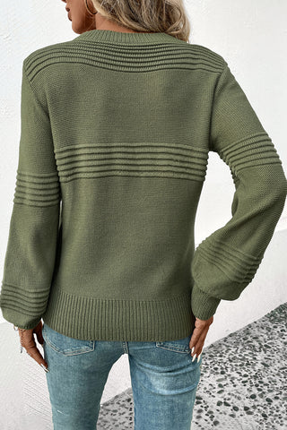 Round Neck Long Sleeve Sweater Divacious