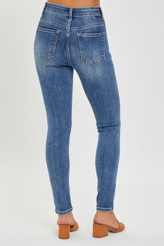 Full Size Mid Rise Ankle Skinny Jeans Divacious