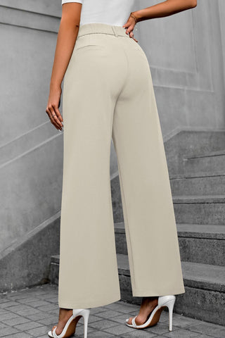 Pocketed High Waist Pants Divacious