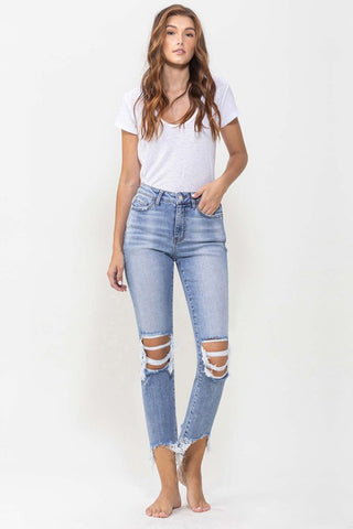 Lovervet Full Size Courtney Super High Rise Kick Flare Jeans Divacious