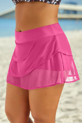 Full Size Layered Swim Skirt Trendsi