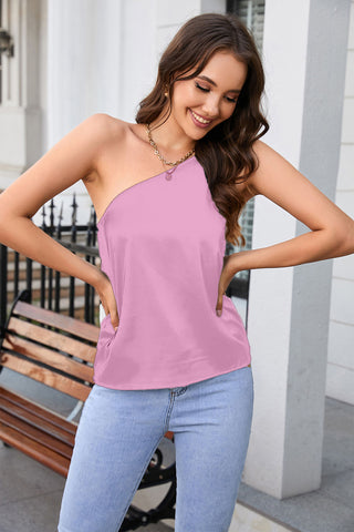 One Shoulder Sleeveless Top Divacious