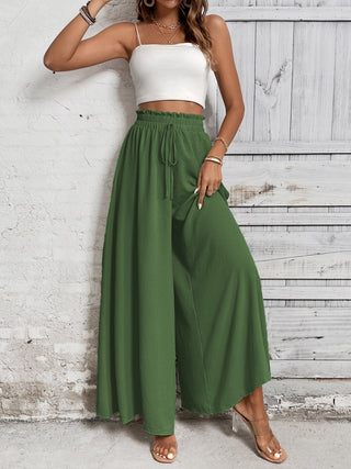 Tied High Waist Wide Leg Pants Divacious