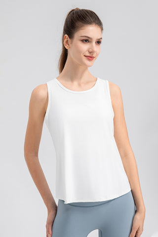 Wide Strap Round Neck Active Tank Trendsi