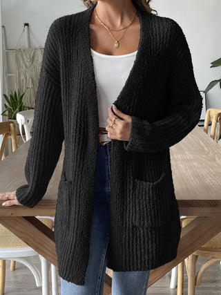 Open Front Long Sleeve Cardigan Divacious