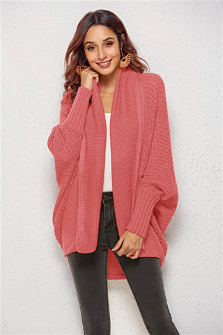 Open Front Batwing Sleeve Cardigan Divacious