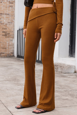 Ribbed Bootcut Pants Divacious