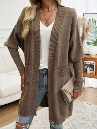 Open Front Long Sleeve Cardigan Divacious