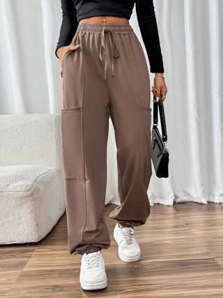 Tied Joggers with Pockets Divacious