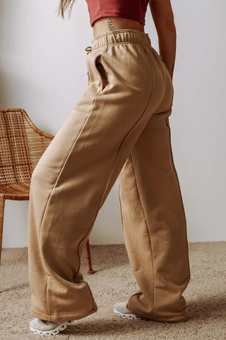 Drawstring Wide Leg Pants with Pockets - Divacious