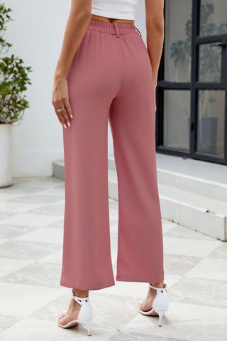 Pocketed High Waist Pants Divacious