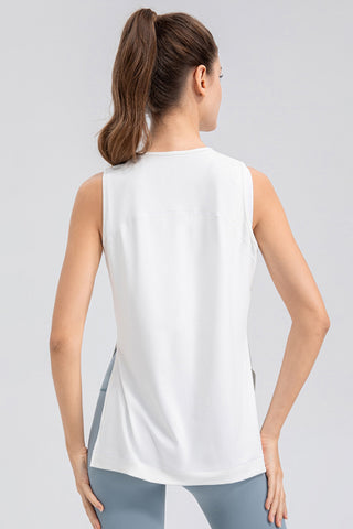 Slit Round Neck Tank Trendsi