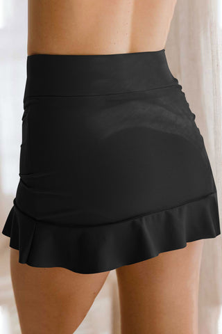 Ruffle Hem Swim Skort Divacious