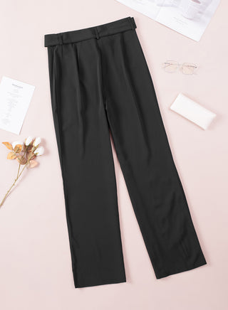 Tied High Waist Straight Pants Divacious